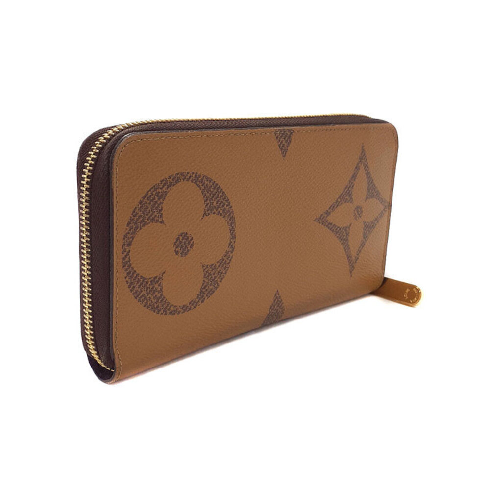 Louis Vuitton Zippy Zipper Monogram Wallet Giant Round Long Reverse